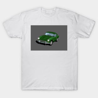 Triumph GT6 Mk1 Graphic Poster -British Racing Green T-Shirt